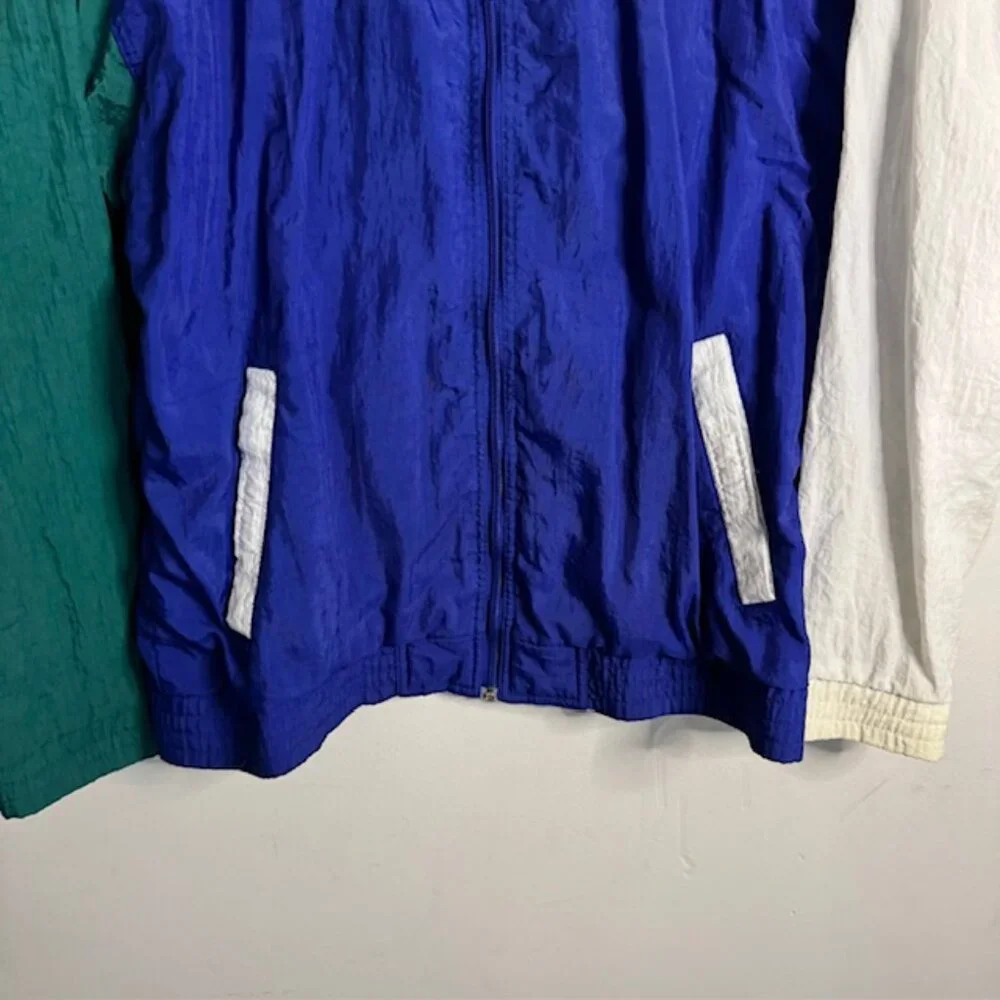 Vintage Men's Adidas Windbreaker / Track Jacket Color Block Size Medium